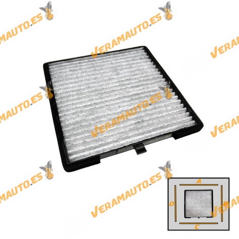 Filtro de Habitáculo SRLine | Hyundai I10 de 2008 a 2020 | Kia Picanto de 2004 a 2017 | con Carbón Activado OEM OE 97133-07010