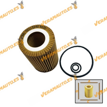 Oil Filter SRLine Honda Accord VIII CU | Civic VIII and IX FN|FK | CR-V IV RM 2.2 i | 2.2 CDTi | OE FH1125 | 15430RSRE01