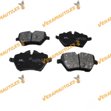 Brake Pads | Mini Cooper One Clubman Roadster Countryman Cabrio Paceman | Prepared Wear Indicator | OEM 3411980473