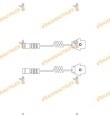 Contacto de Aviso Desgaste de Frenos DELPHI Mercedes 190 W201 | Clase E W124 | Clase S W126 | Eje Delantero | OE 1265400617