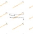 Contacto de Aviso Desgaste DELPHI de Frenos | Opel Signum Vectra C | Eje Delantero | Sistema de Frenado ATE | OEM 13131256