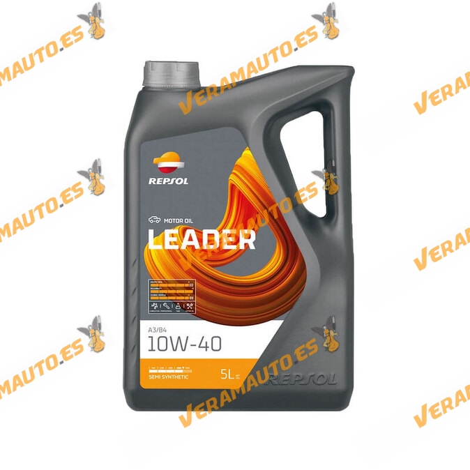 Repsol LEADER Engine Oil (A3/B4) 10W40 Multigrade | 5 Litres | SN/CF | MB 229.1 | VW 501.01 505.00