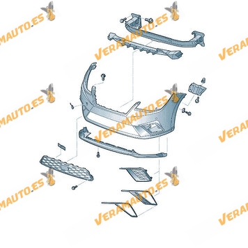 Soporte de Paragolpes SEAT Ibiza de 2017 a 2025 | Delantero Derecho | OEM Similar a 6F0807184A