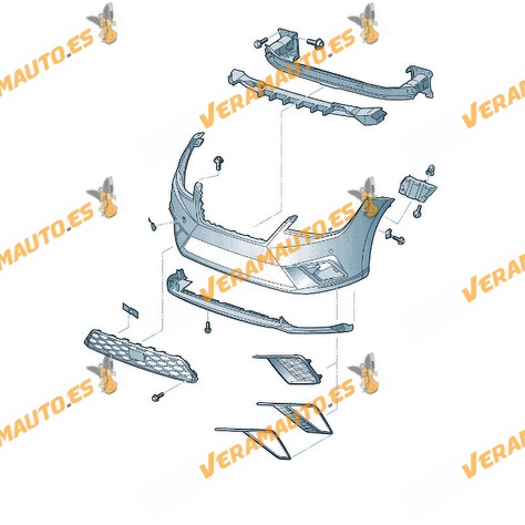 Soporte de Paragolpes SEAT Ibiza de 2017 a 2025 | Delantero Izquierdo | OEM Similar a 6F0807183A