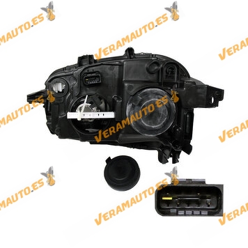 Headlight Citroen C3 from 2016 to 2020 Right | H7+H7 Lamps | Electric Without Motor | OEM Similar to 9820059280