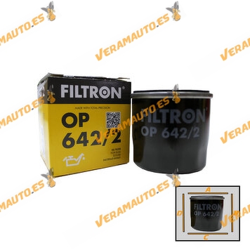 Filtro de Aceite Filtron OP 642/2 Dacia | Nissan | Renault | 1.2 Gasolina | OEM 7700863124