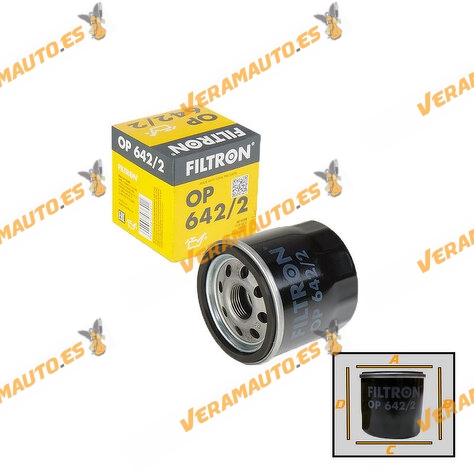 Filtro de Aceite Filtron OP 642/2 Dacia | Nissan | Renault | 1.2 Gasolina | OEM 7700863124