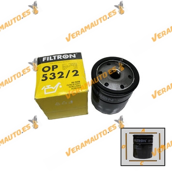 Filtron Ford Oil Filter | Jaguar | Land Rover | Mazda | Saab | Volvo | 10. Ecob. 1.1 2.0 | OEM 1510123