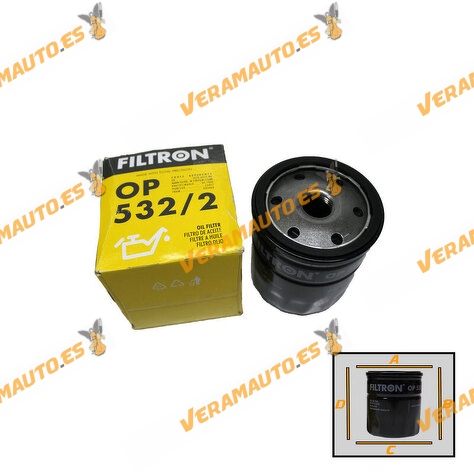 Filtron Ford Oil Filter | Jaguar | Land Rover | Mazda | Saab | Volvo | 10. Ecob. 1.1 2.0 | OEM 1510123