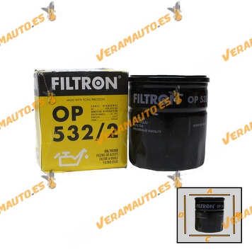 Filtro de Aceite Filtron Ford | Jaguar | Land Rover | Mazda | Saab | Volvo | 10. Ecob. 1.1 2.0 |OEM 1218846