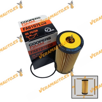 Oil Filter Coopersfiaam Audi | Cupra | Porsche | Seat | Skoda | Volkswagen | Engine: 1.8 | 2.0 TFSI | OEM 1510205