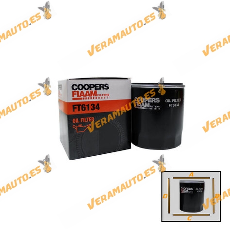 Oil Filter CoopersFiaam | Audi A1 | SEAT Ibiza Toledo | Skoda Fabia | Volkswagen Polo | OEM 03L115561A FH1183