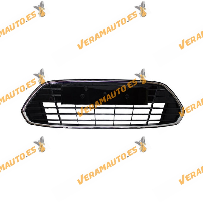 Ford Mondeo BA7 Bumper Centre Grille 2010 to 2015 | Chrome Frame | Gloss Black | OE 1724261 | BS7117B968BE