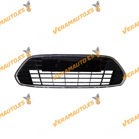 Ford Mondeo BA7 Bumper Centre Grille 2010 to 2015 | Chrome Frame | Gloss Black | OE 1724261 | BS7117B968BE