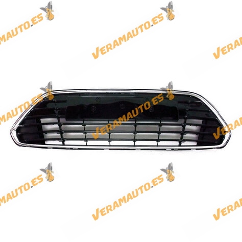 Ford Mondeo BA7 Bumper Centre Grille 2010 to 2015 | Chrome Frame | Gloss Black | OE 1724261 | BS7117B968BE