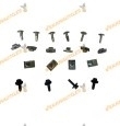 Screw set | 20-Piece Kit for Under Engine Protection | Citroen C1 C2 C3 | Peugeot 1007 208 2008 | OEM 692254