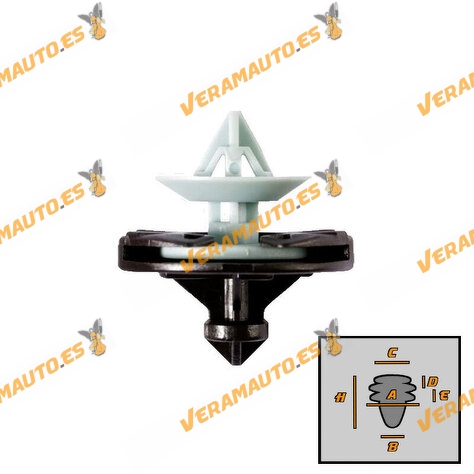 Set de 10 Grapas Volkswagen Golf III Vento| Tapiceria | Similar a 1H0868243