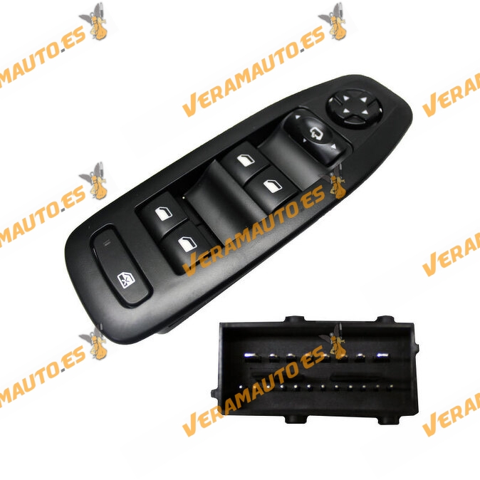 Switch | Peugeot 208 | Peugeot 2008 from 2013 to 2019 | window regulator | 20 Pin Connector | OE 96749624ZD