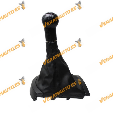 Pomo y Fuelle SEAT Ibiza Cordoba 6L de 02-2002 a 04-2008 | 5 Velociades | Cámbio Manual | Guardapolvo Polipiel | 6L0711113M