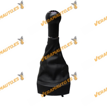 Pomo y Fuelle SEAT Ibiza Cordoba 6L de 02-2002 a 04-2008 | 5 Velociades | Cámbio Manual | Guardapolvo Polipiel | 6L0711113M
