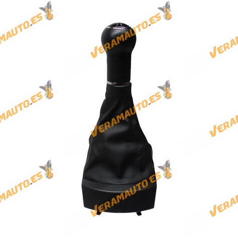 Pomo y Fuelle SEAT Ibiza Cordoba 6L de 02-2002 a 04-2008 | 5 Velociades | Cámbio Manual | Guardapolvo Polipiel | 6L0711113M
