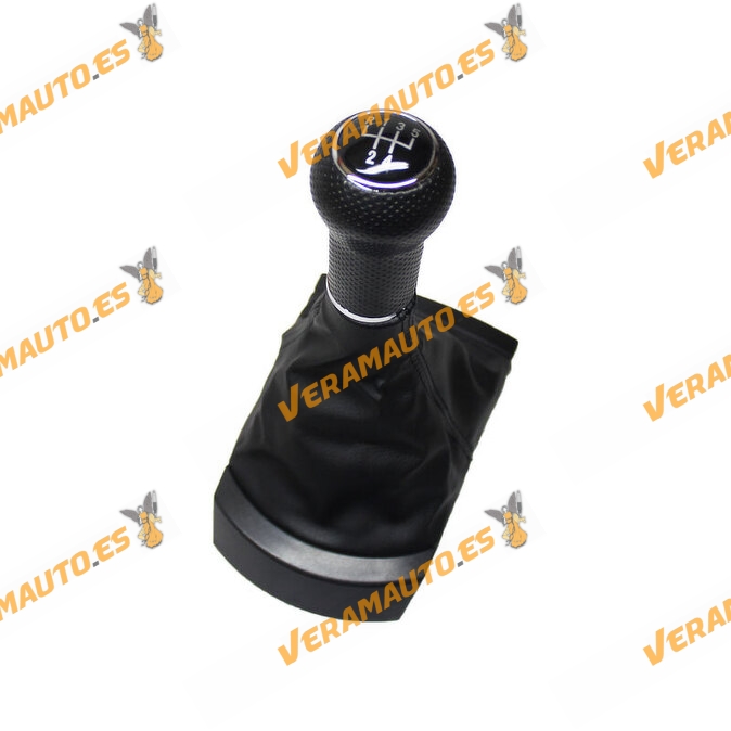 Pomo y Fuelle SEAT Ibiza Cordoba 6L de 02-2002 a 04-2008 | 5 Velociades | Cámbio Manual | Guardapolvo Polipiel | 6L0711113M