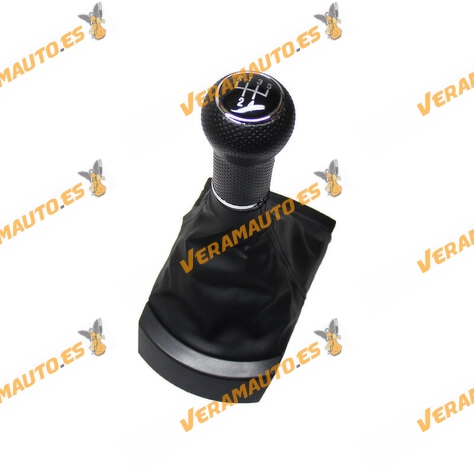 Pomo y Fuelle SEAT Ibiza Cordoba 6L de 02-2002 a 04-2008 | 5 Velociades | Cámbio Manual | Guardapolvo Polipiel | 6L0711113M