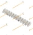 Tira de 12 Regletas de Conexión | Clema de Conexión | 10A | 10mm | Color Blanco