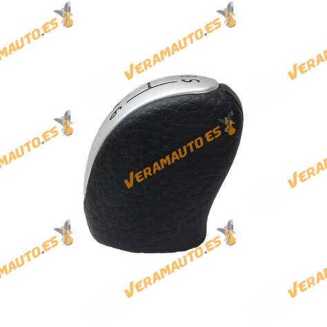 Gear Lever Knob Renault Laguna III from 2007 to 2015 | 6 Speed Manual | Leatherette | 16mm bushing | 328650008R