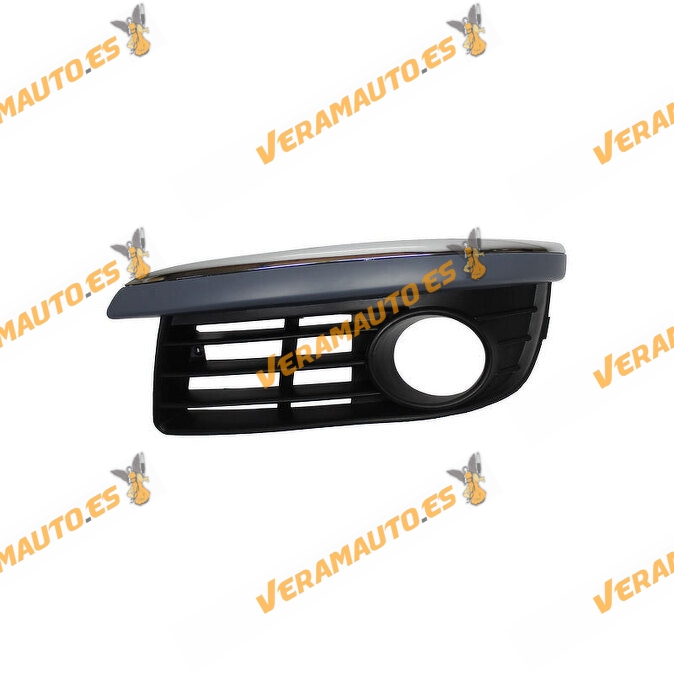 Volkswagen Golf V Variant Jetta Bumper Grille from 2003 to 2011 Left | Fog Hollow | Chrome Moulding | OEM 1K0853665E9B9