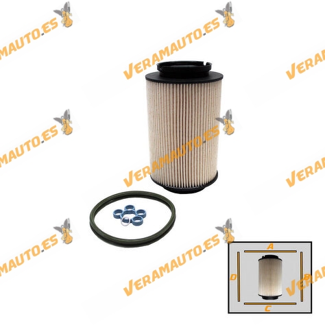 Filtro de Combustible SRLine | Audi A3 | SEAT Altea | Skoda Octavia | Volkswagen Golf V | OEM Similar a 1K0127177