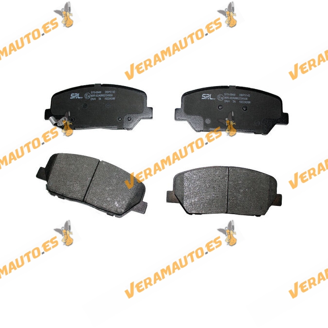 Brake Pads SRLine Hyundai Genesis Coupe I30 Veloster | Kia Cee'd Optima | With Acoustic Wear Indicator OEM 58101-A6A20