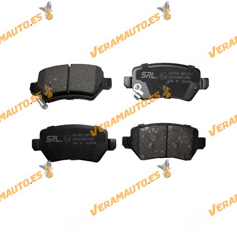 Brake Pads Kia Cee'd (JD) from 2012 to 2019 Rear Axle With Acoustic Wear Indicator OEM 58302-1PA30