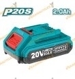 20V - 2 Ah lithium battery | With charge indicator | Suitable for all TOTAL 20V cordless tools.