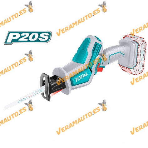 Sierra Sable Compacta a Batería 20V | Velocidad en Vacio 0-3200 rpm | Capacidad Maximo de Corte 8mm en Metal | Con Luz Led