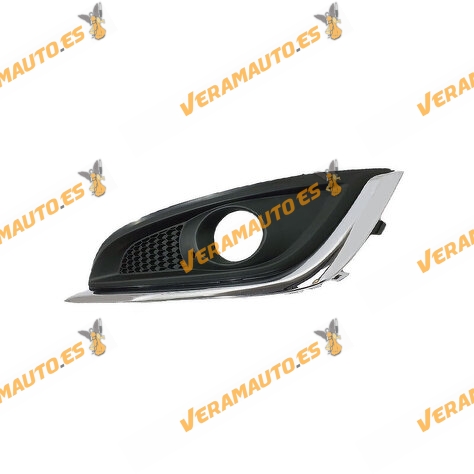 Rejilla de Paragolpes Opel Insignia de 2013 a 2017 Delantera Izquierda con Hueco de Antiniebla y Moldura Cromada