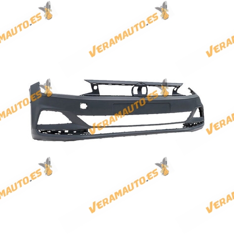 Paragolpes Delantero | Volkswagen Polo (AW) de 09-2017 a 2021 | Imprimado | Con Hueco de Antiniebla | OE 2G0807217GRU