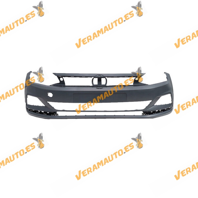 Paragolpes Delantero | Volkswagen Polo (AW) de 09-2017 a 2021 | Imprimado | Con Hueco de Antiniebla | OE 2G0807217GRU