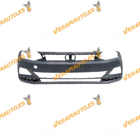 Paragolpes Delantero | Volkswagen Polo (AW) de 09-2017 a 2021 | Imprimado | Con Hueco de Antiniebla | OE 2G0807217GRU