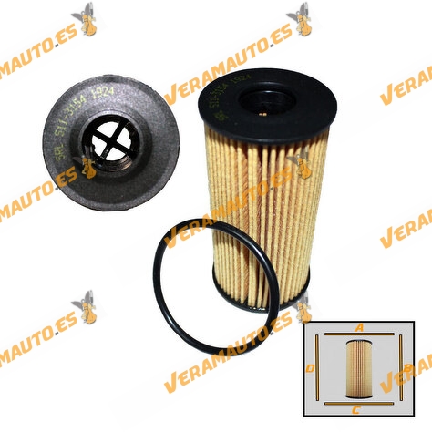 SRLine Oil Filter | Dacia Logan Sandero | Mercedes Citan (W420) | Nissan Qashqai (J11) | Renault Megane IV | OEM 1510248