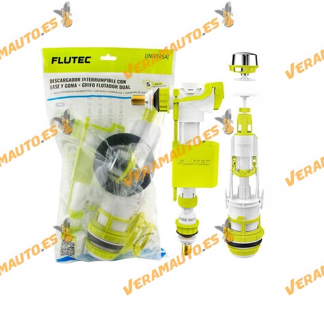 Pack Descargador Interrumpible + Grifo Flotador Dual Modelo Universal | FLUTEC