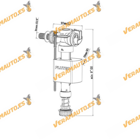 Pack Descargador Interrumpible + Grifo Flotador Dual Modelo Universal | FLUTEC