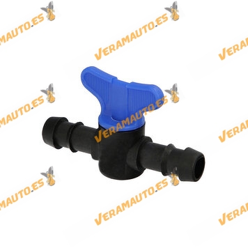 Llave de Paso Extra Para Tubería De Goteo Ø 16 mm | Polipropileno  | Longitud 80mm