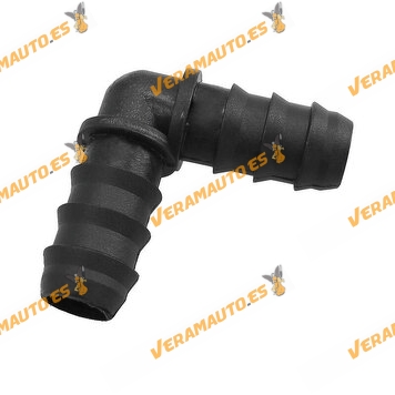 Codo Simple Para Tubería De Goteo Ø 16 mm | Polipropileno  | Longitud 40mm