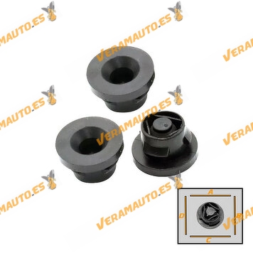 Set de 3 Soportes Fijación Caja Filtro de Aire PSA | Motores 1.6 HDi Tipo DV6 9H | Taco de Goma Amortiguación | OE 1422A3