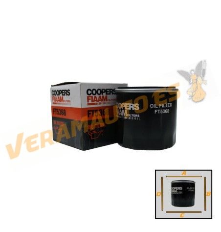Oil Filter COOPERSFIAAM FT5368 | Hyundai Renault Nissan Nissan KIA Dacia | OE 2630002500