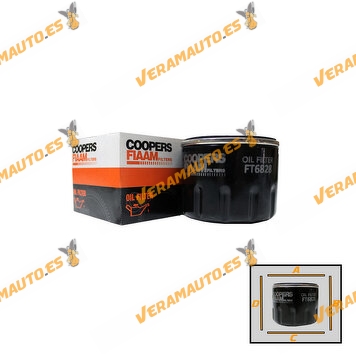Filtro de Aceite COOPERSFIAAM FT6828 Ford C-Max | Fiesta | Focus | Kuga | S-Max | Connect | OE Similar 2207993