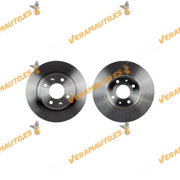 Kit 2 Brake Discs ABAKUS 231-03-018 | Front Axle | Dacia | Renault Thalia Twingo | Smart FourFour | OE 7701208252