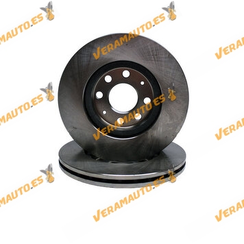 Kit 2 Brake Discs ABAKUS 231-03-022 | Front Axle | FIAT Grande Punto | Punto EVO | Opel ADAM | Corsa | OE 93169288
