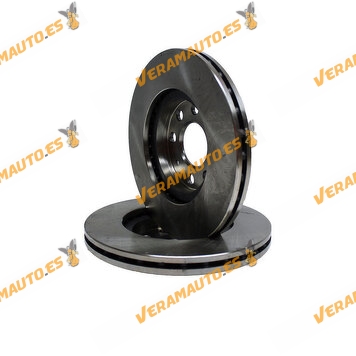 Kit 2 Brake Discs ABAKUS 231-03-022 | Front Axle | FIAT Grande Punto | Punto EVO | Opel ADAM | Corsa | OE 93169288